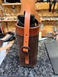 Leather Drink Bottle Holder for Saddle Billet