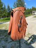 Custom Chinks Charmitas Chaps in Cocoa Leather