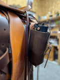 Leather Drink Bottle Holder for Saddle Billet